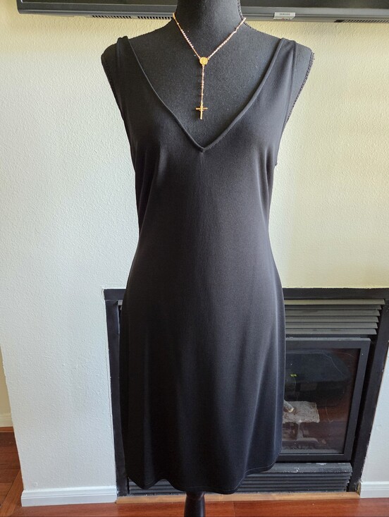 BCBG Dresses & Skirts - BCBG Black V-Neck & Back Sleeveless Dress
